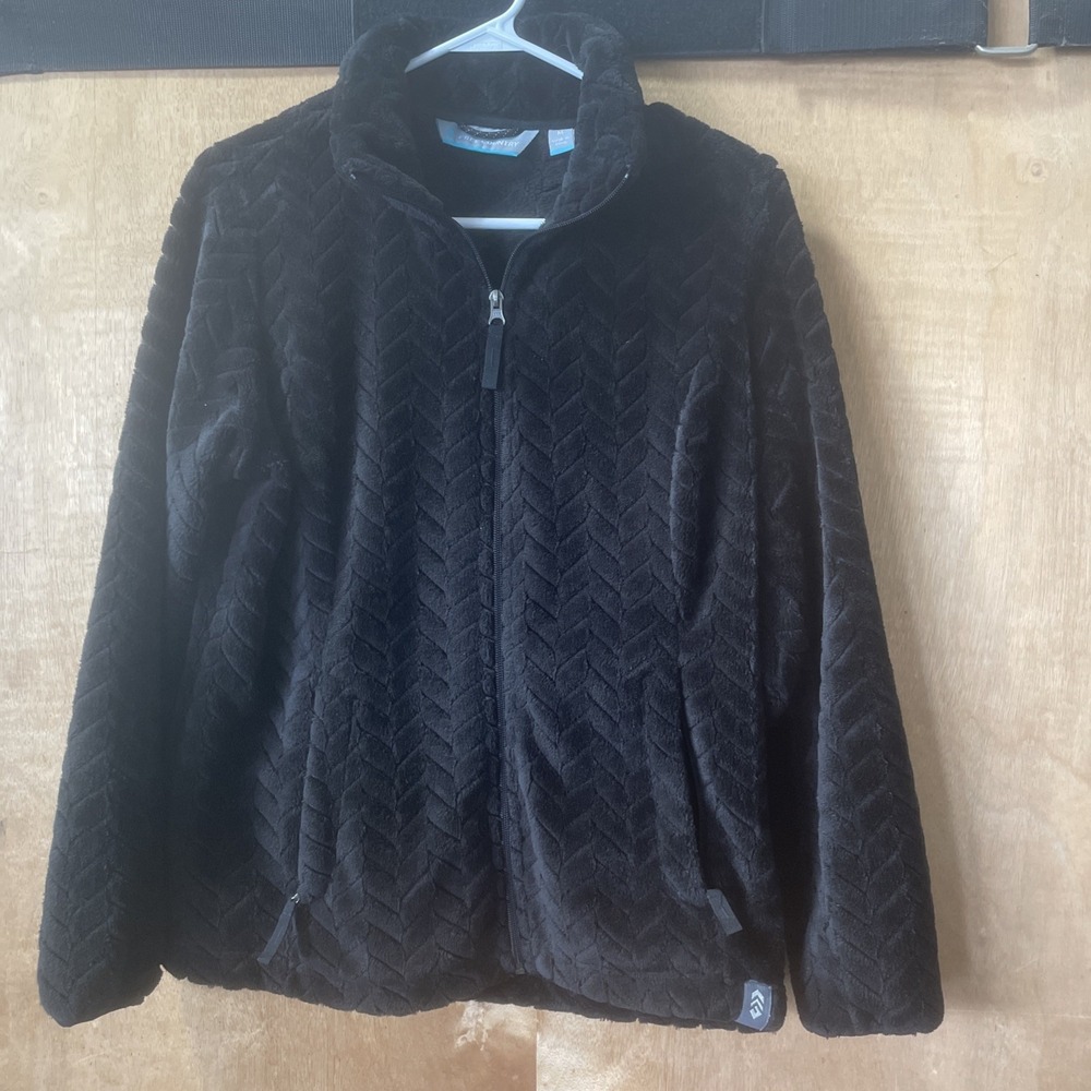 Free Country Velour Jacket Full Zip‎ Fleece Women's Size Medium
